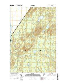 Burntland Pond Maine Current topographic map, 1:24000 scale, 7.5 X 7.5 Minute, Year 2014