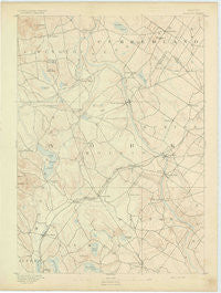 Buxton Maine Historical topographic map, 1:62500 scale, 15 X 15 Minute, Year 1893