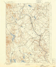 Buxton Maine Historical topographic map, 1:62500 scale, 15 X 15 Minute, Year 1892