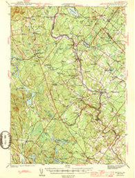 Buxton Maine Historical topographic map, 1:62500 scale, 15 X 15 Minute, Year 1944