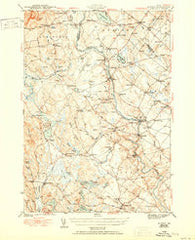 Buxton Maine Historical topographic map, 1:62500 scale, 15 X 15 Minute, Year 1944