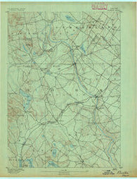 Buxton Maine Historical topographic map, 1:62500 scale, 15 X 15 Minute, Year 1891