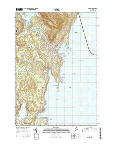 Camden Maine Current topographic map, 1:24000 scale, 7.5 X 7.5 Minute, Year 2014