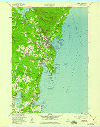 Camden Maine Historical topographic map, 1:24000 scale, 7.5 X 7.5 Minute, Year 1955