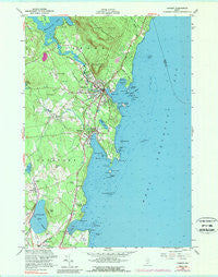 Camden Maine Historical topographic map, 1:24000 scale, 7.5 X 7.5 Minute, Year 1955