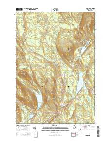 Canaan Maine Current topographic map, 1:24000 scale, 7.5 X 7.5 Minute, Year 2014