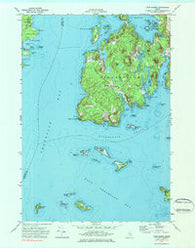 Cape Rosier Maine Historical topographic map, 1:24000 scale, 7.5 X 7.5 Minute, Year 1973