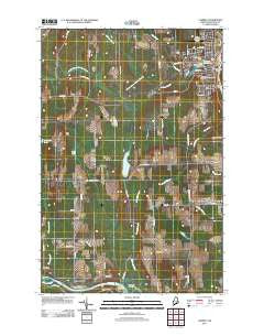 Caribou Maine Historical topographic map, 1:24000 scale, 7.5 X 7.5 Minute, Year 2011