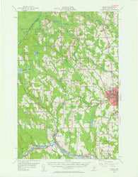 Caribou Maine Historical topographic map, 1:62500 scale, 15 X 15 Minute, Year 1953
