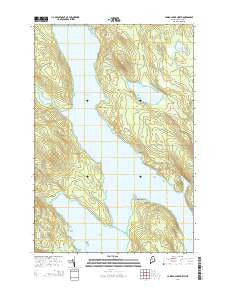 Caribou Lake North Maine Current topographic map, 1:24000 scale, 7.5 X 7.5 Minute, Year 2014