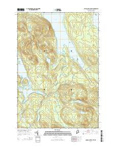 Caribou Lake South Maine Current topographic map, 1:24000 scale, 7.5 X 7.5 Minute, Year 2014