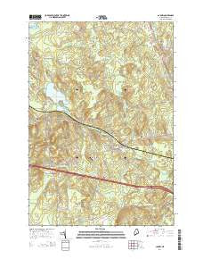 Carmel Maine Current topographic map, 1:24000 scale, 7.5 X 7.5 Minute, Year 2014