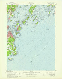 Casco Bay Maine Historical topographic map, 1:62500 scale, 15 X 15 Minute, Year 1957