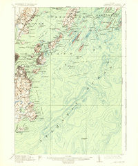 Casco Bay Maine Historical topographic map, 1:62500 scale, 15 X 15 Minute, Year 1916