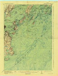 Casco Bay Maine Historical topographic map, 1:62500 scale, 15 X 15 Minute, Year 1916