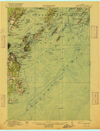 Casco Bay Maine Historical topographic map, 1:62500 scale, 15 X 15 Minute, Year 1916