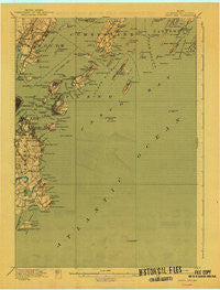 Casco Bay Maine Historical topographic map, 1:62500 scale, 15 X 15 Minute, Year 1916