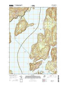 Castine Maine Current topographic map, 1:24000 scale, 7.5 X 7.5 Minute, Year 2014