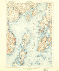 Castine Maine Historical topographic map, 1:62500 scale, 15 X 15 Minute, Year 1904