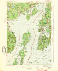 Castine Maine Historical topographic map, 1:62500 scale, 15 X 15 Minute, Year 1943