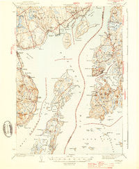 Castine Maine Historical topographic map, 1:62500 scale, 15 X 15 Minute, Year 1943