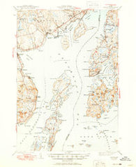 Castine Maine Historical topographic map, 1:62500 scale, 15 X 15 Minute, Year 1943