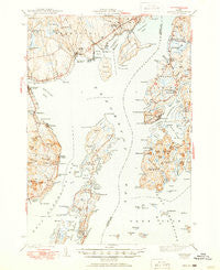 Castine Maine Historical topographic map, 1:62500 scale, 15 X 15 Minute, Year 1943
