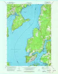 Castine Maine Historical topographic map, 1:24000 scale, 7.5 X 7.5 Minute, Year 1973