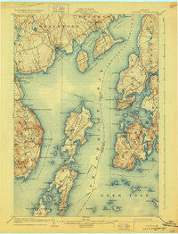 Castine Maine Historical topographic map, 1:62500 scale, 15 X 15 Minute, Year 1904