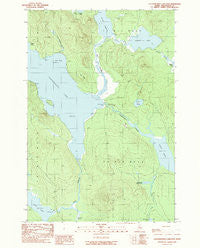 Caucomgomoc Lake East Maine Historical topographic map, 1:24000 scale, 7.5 X 7.5 Minute, Year 1989