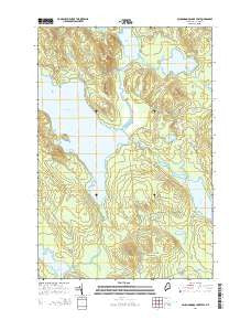 Caucomgomoc Lake East Maine Current topographic map, 1:24000 scale, 7.5 X 7.5 Minute, Year 2014