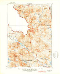 Chain Lakes Maine Historical topographic map, 1:62500 scale, 15 X 15 Minute, Year 1935