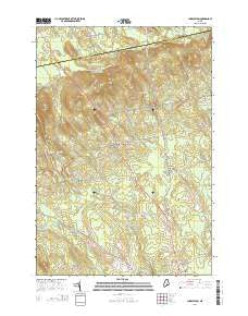 Charleston Maine Current topographic map, 1:24000 scale, 7.5 X 7.5 Minute, Year 2014