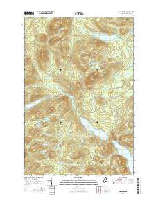 Chase Lake Maine Current topographic map, 1:24000 scale, 7.5 X 7.5 Minute, Year 2014