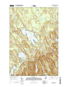 Chemo Pond Maine Current topographic map, 1:24000 scale, 7.5 X 7.5 Minute, Year 2014
