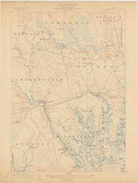Cherryfield Maine Historical topographic map, 1:62500 scale, 15 X 15 Minute, Year 1904