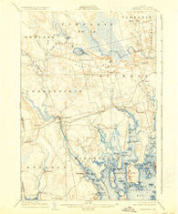 Cherryfield Maine Historical topographic map, 1:62500 scale, 15 X 15 Minute, Year 1904