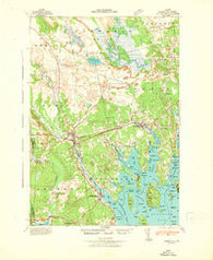 Cherryfield Maine Historical topographic map, 1:62500 scale, 15 X 15 Minute, Year 1942