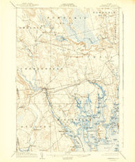 Cherryfield Maine Historical topographic map, 1:62500 scale, 15 X 15 Minute, Year 1904