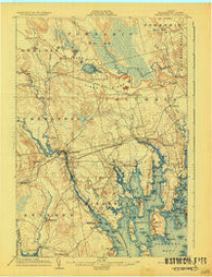 Cherryfield Maine Historical topographic map, 1:62500 scale, 15 X 15 Minute, Year 1904