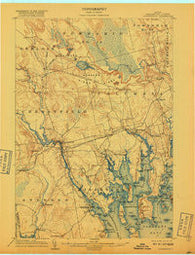 Cherryfield Maine Historical topographic map, 1:62500 scale, 15 X 15 Minute, Year 1904