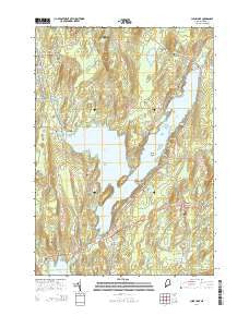 China Lake Maine Current topographic map, 1:24000 scale, 7.5 X 7.5 Minute, Year 2014