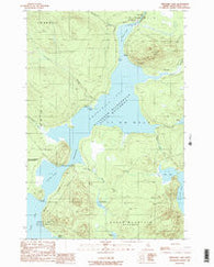 Churchill Lake Maine Historical topographic map, 1:24000 scale, 7.5 X 7.5 Minute, Year 1989