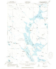 Churchill Lake Maine Historical topographic map, 1:62500 scale, 15 X 15 Minute, Year 1954