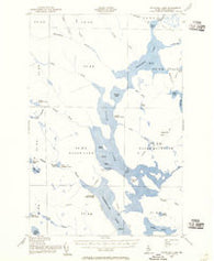Churchill Lake Maine Historical topographic map, 1:62500 scale, 15 X 15 Minute, Year 1954