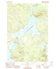 Churchill Lake Maine Historical topographic map, 1:24000 scale, 7.5 X 7.5 Minute, Year 1989