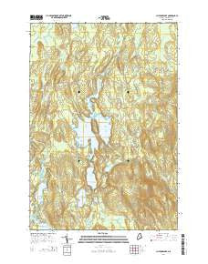 Clifford Lake Maine Current topographic map, 1:24000 scale, 7.5 X 7.5 Minute, Year 2014