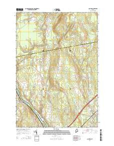Clinton Maine Current topographic map, 1:24000 scale, 7.5 X 7.5 Minute, Year 2014