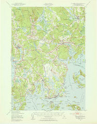 Columbia Falls Maine Historical topographic map, 1:62500 scale, 15 X 15 Minute, Year 1941