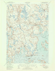 Columbia Falls Maine Historical topographic map, 1:62500 scale, 15 X 15 Minute, Year 1941